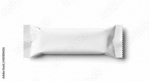 Wallpaper Mural White Blank Snack Bar Wrapper Mockup - Rectangular Flow Pack Packaging for Branding, Advertising, and Retail Sales Torontodigital.ca