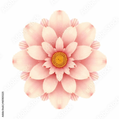 Delicate pink lotus flower in full bloom showcases nature's artistry in a serene setting