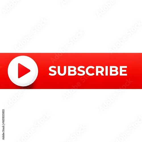 Modern Subscribe Button Design Featuring Play Icon 
