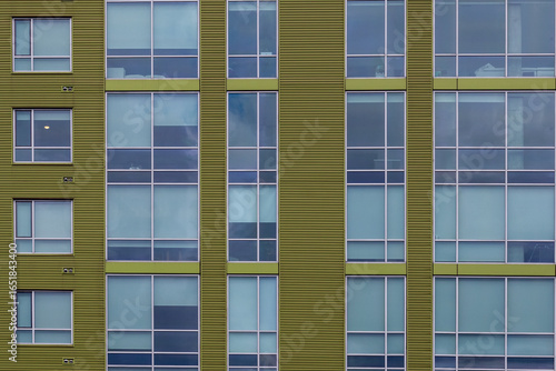 green office building exterior 