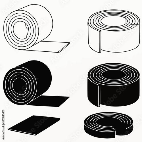 set of vector illustration of a set of four different kinds of