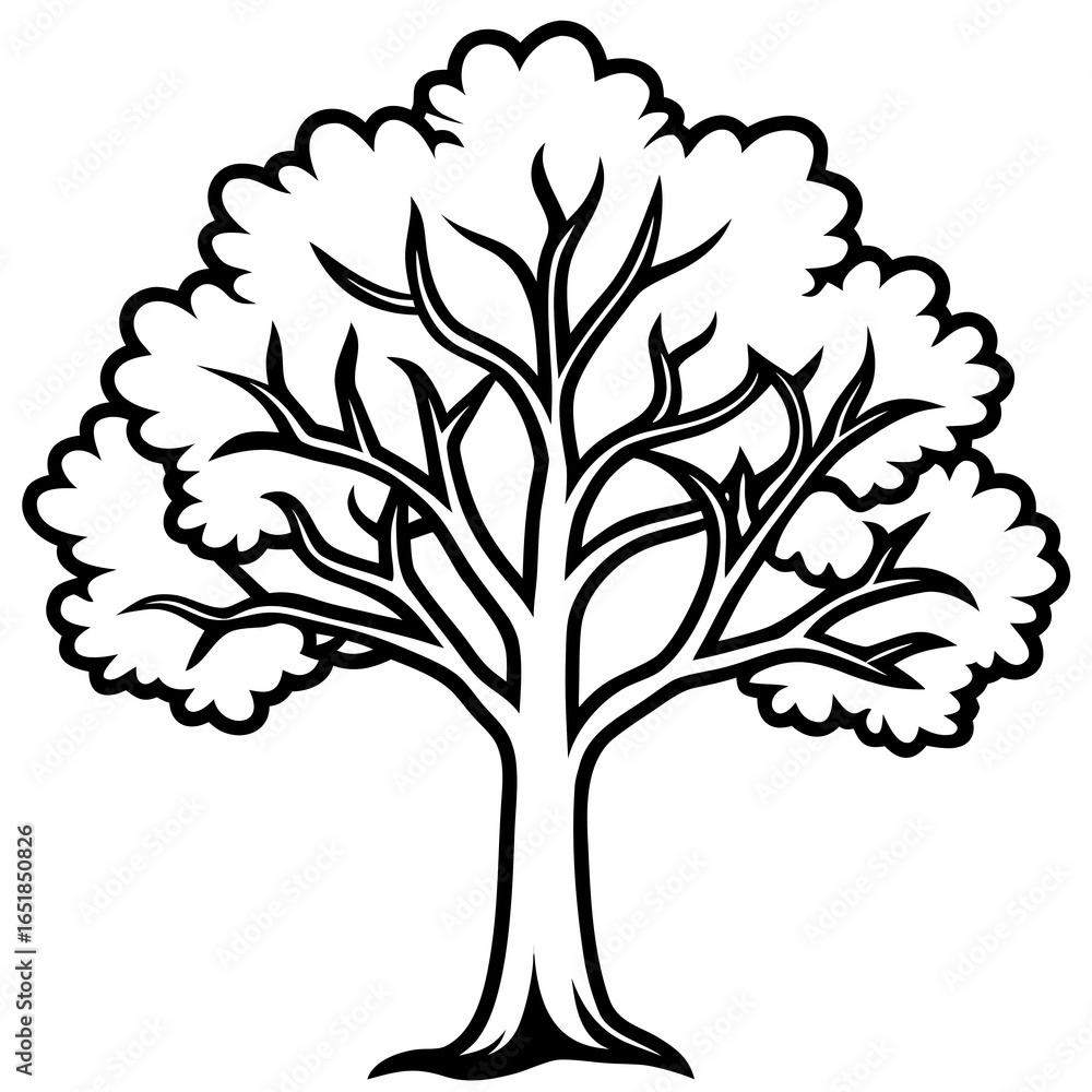 Obraz premium vector tree silhouette