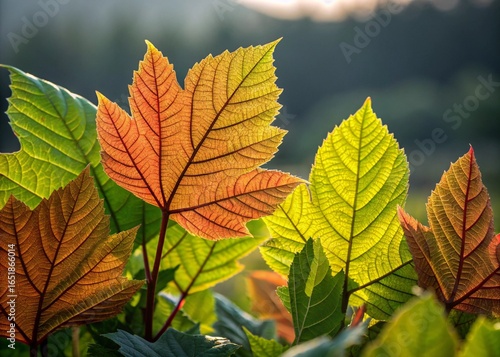 leaf with dew drops