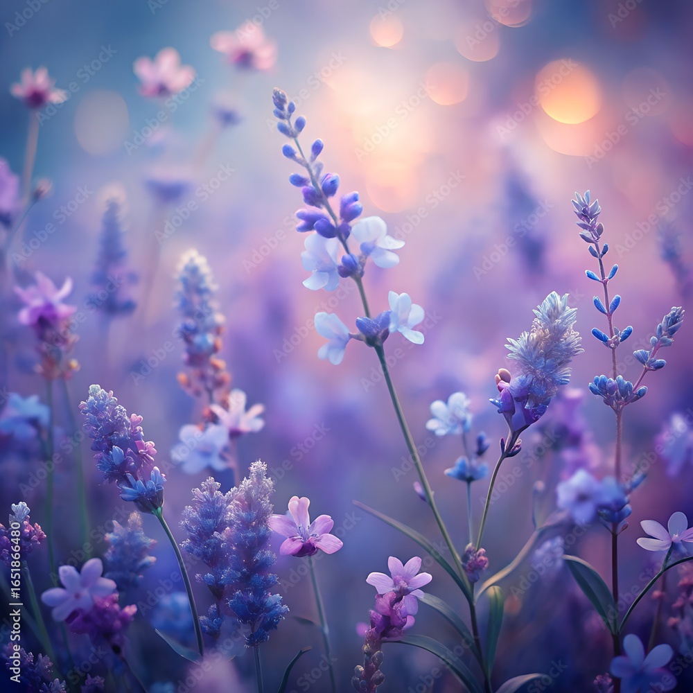 Naklejka premium lavender flowers in the garden