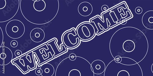 modern blue design of Welcome to the team banner. Vector