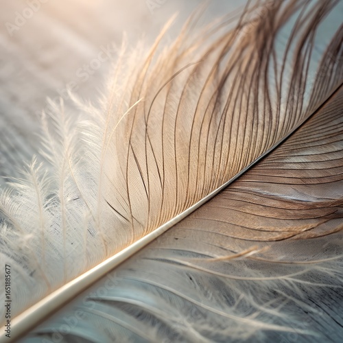 white feather on a black background
