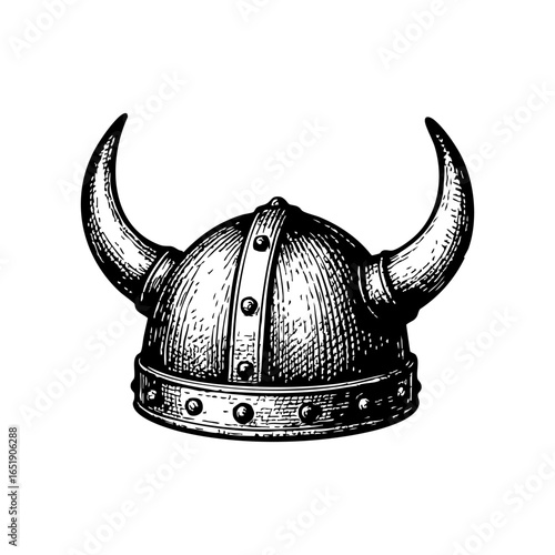 viking helmet isolated on white background