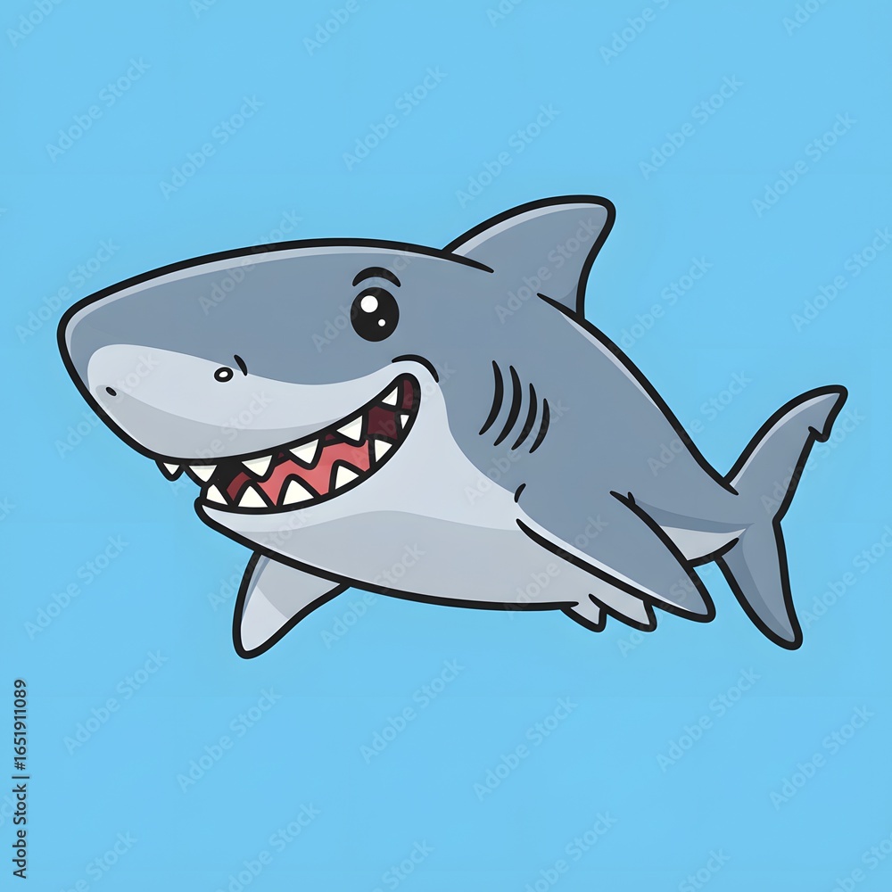 Cute baby shark cartoon vector Cute baby shark cartoon vector