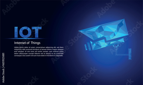 Modern security camera for smart homes. Remote management and control. Internet of Things. Artificial Intelligence. Surveillance system for security, monitoring, and protection. Serie. Infographic