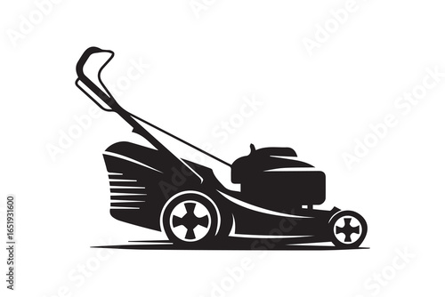 lawnmower silhouette  vector