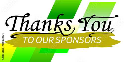 Thank You to Our Sponsors Handwritten Lettering Vector