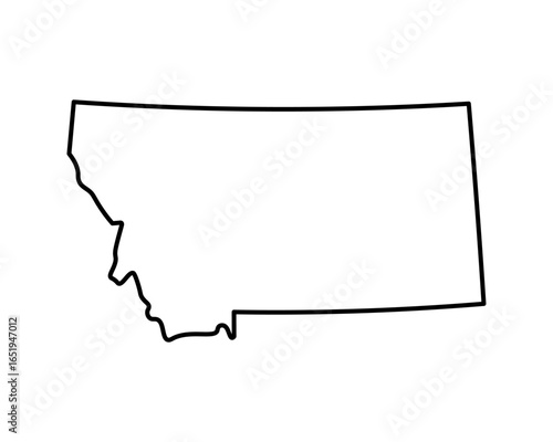 Montana state map outline
