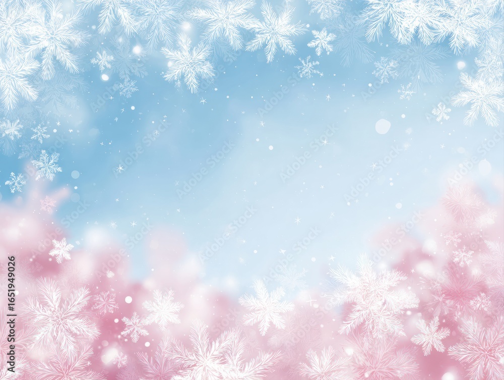 Winter wonderland snowflakes and soft hues serene landscape digital art tranquil atmosphere aesthetic scene Winter wonderland snowflakes and soft hues serene landscape digital art tranquil atmosphere aesthetic scene