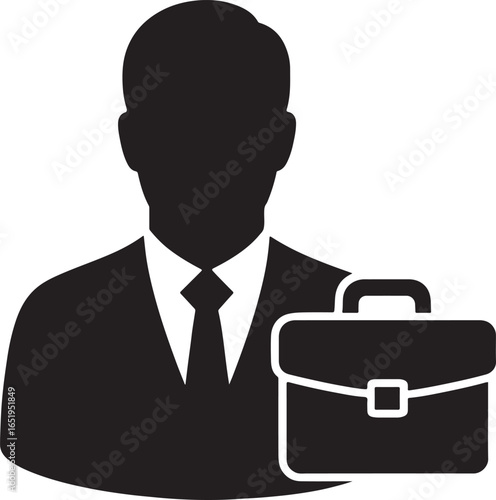 Businessman silhouette vector design perfect for corporate, office, professional, leadership, and work projects.