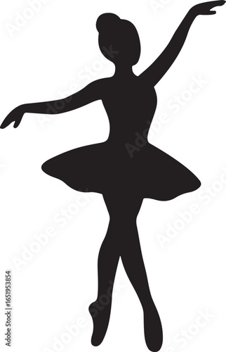 Dancer silhouette vector design ideal for performance, ballet, party, music, entertainment, and artistic projects.