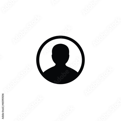Person silhouette icon isolated on white background vector illustration of