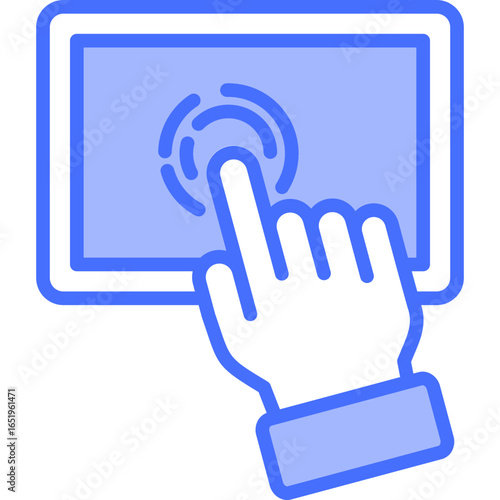 Touchscreen blue icon