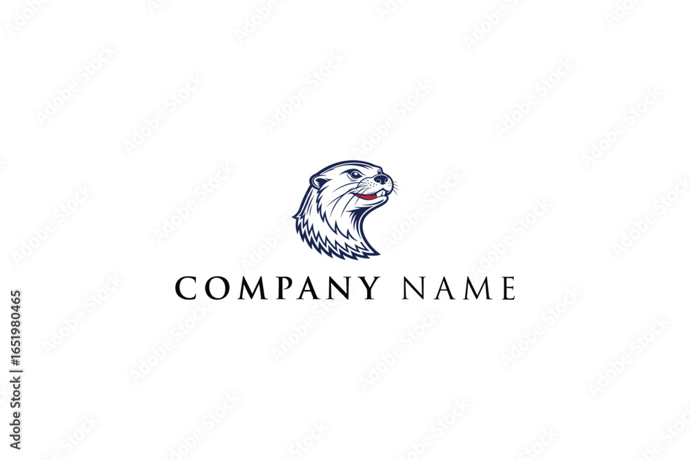Fototapeta premium Otter Head Logo