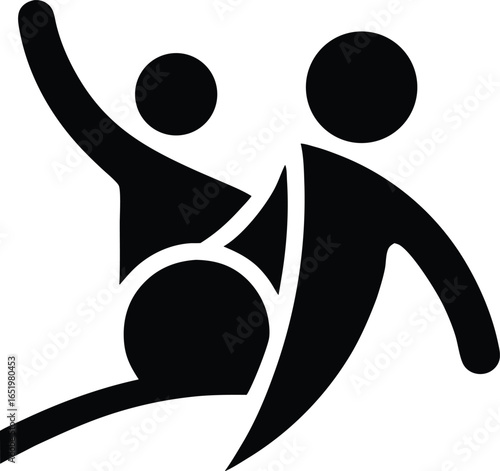 Inclusive sports vector icon.