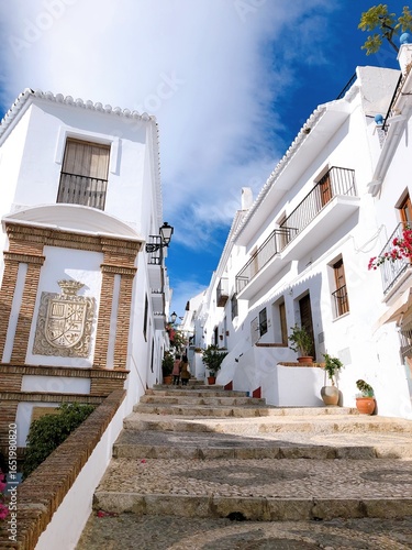 [Spain] Scenery of the old town of the beautiful white village, Frigiliana
