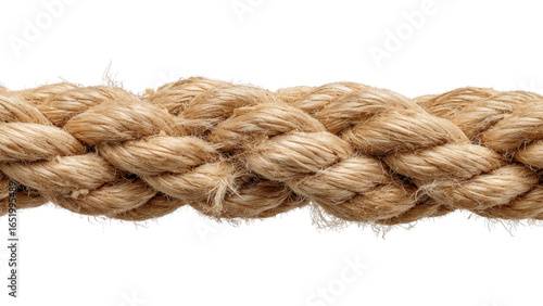 Twisted Natural Fiber Rope Strip with Textured Border Detail