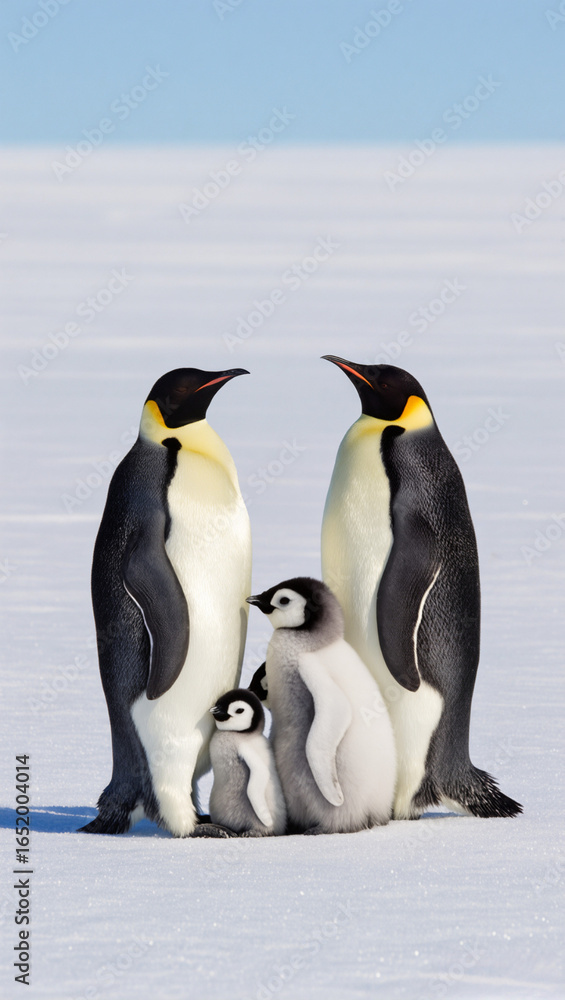 Obraz premium group of penguins