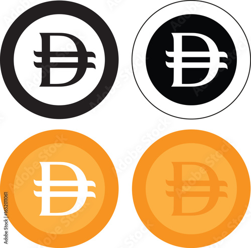 dirham currency icon set