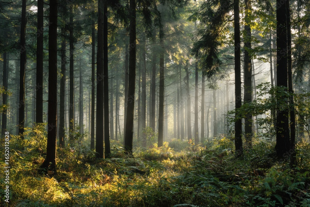 Fototapeta premium Breathtaking forest landscapes inspiring climate change awareness and eco-friendly lifestyles for nature lovers and environmental advocates seeking stunning visuals