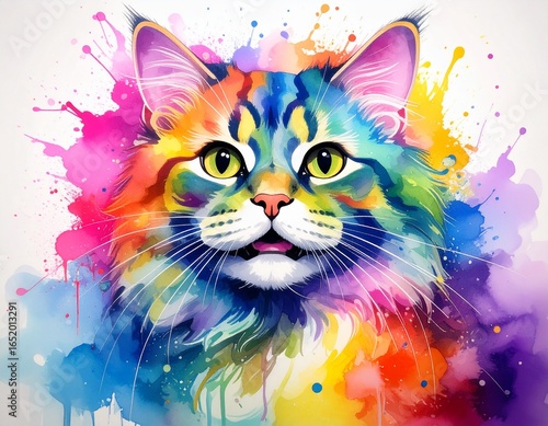 cat with flowers
