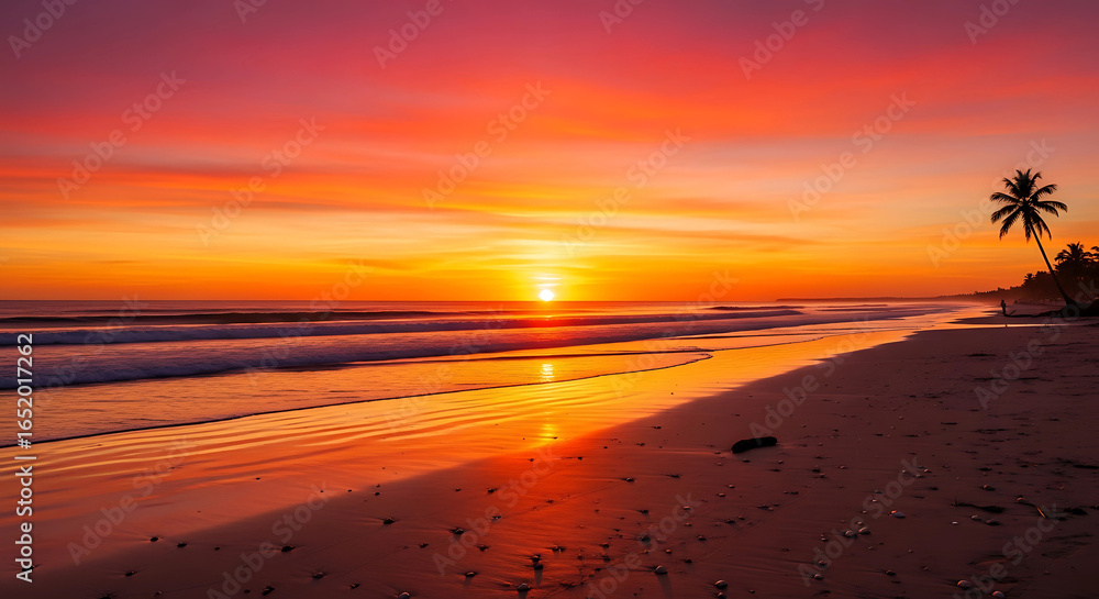 Obraz premium sunset on the beach