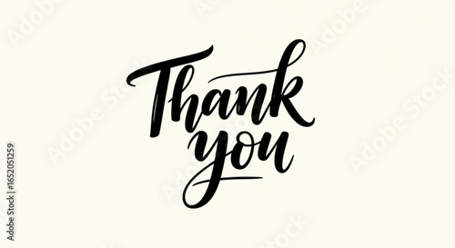Thank you card template vector design calligraphy lettering message appreciation gratitude expression hundred chars