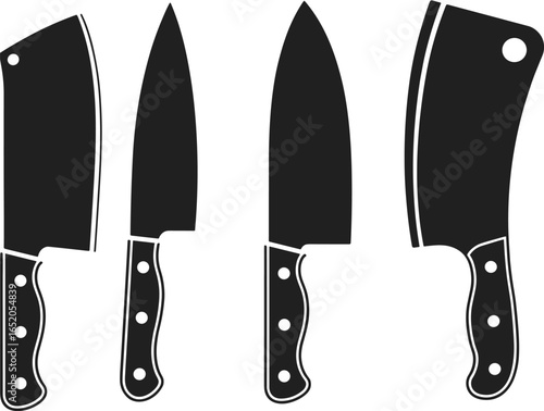 PrintChef's knives, butcher cleavers, kitchen tools, culinary equipment, professional cooking gear, food prep essentials, cutlery set, kitchenware, knife collection, sharp blades