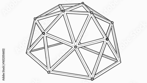 Geodesic dome structure illustration for architectural design and mathematical visualization project use case
