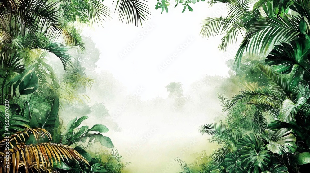 Obraz premium The Vibrant Colors and Diversity of Tropical Rainforest Flora