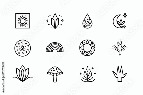 "Minimal Boho Symbol Icon Set"