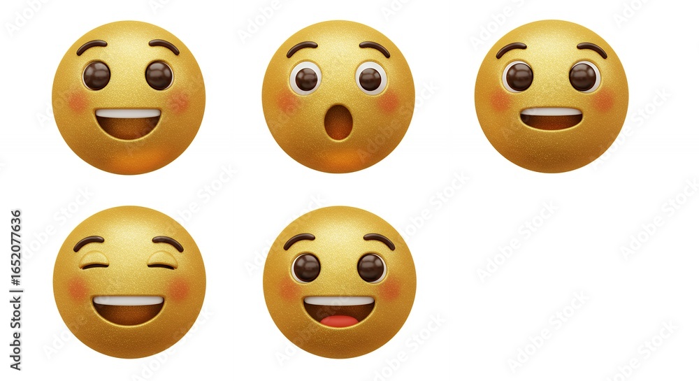 Obraz premium Variety of emoticon faces