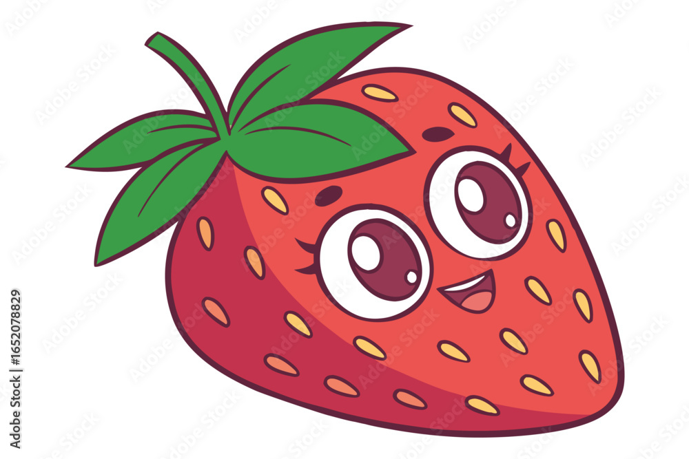 Obraz premium vector illustration of a strawberry