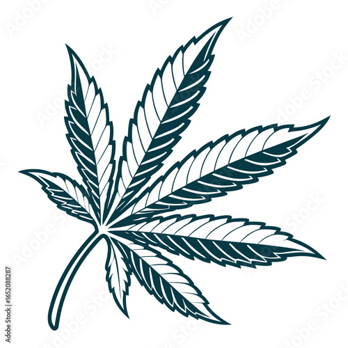 Vibrant Cannabis Leaf Design for Branding or Marketing