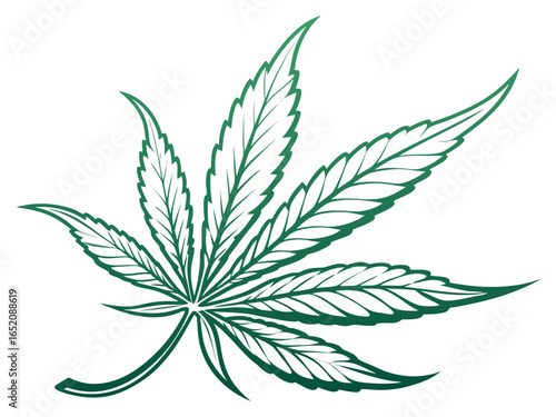 Vibrant Cannabis Leaf Design for Branding or Marketing