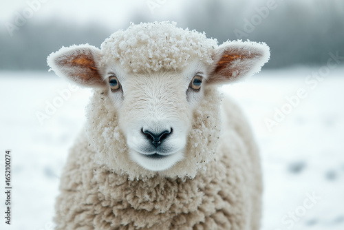 Sheep in snow