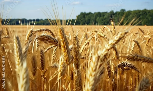 Fields of Wheat at the End of Summer Fully Ripe