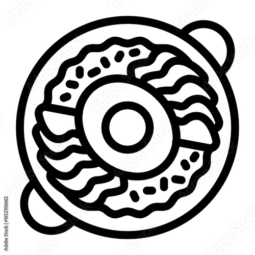 This Bibimbap icon is suitable for Food, World Culinary, etc.