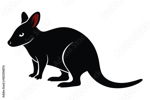 Solid color Pademelon animal vector design