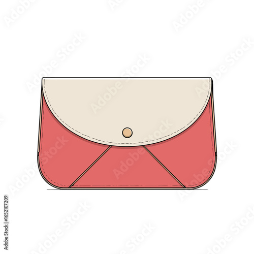 A chic and modern two-tone envelope clutch in pink and beige, a stylish minimalist accessory for evening events, fashion blogs, or bridesmaid gift concepts.

