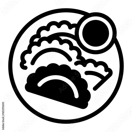 This Empanadas icon is suitable for Food, World Culinary, etc.