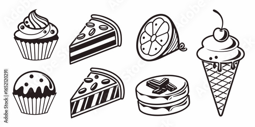 Collection of sweet desserts