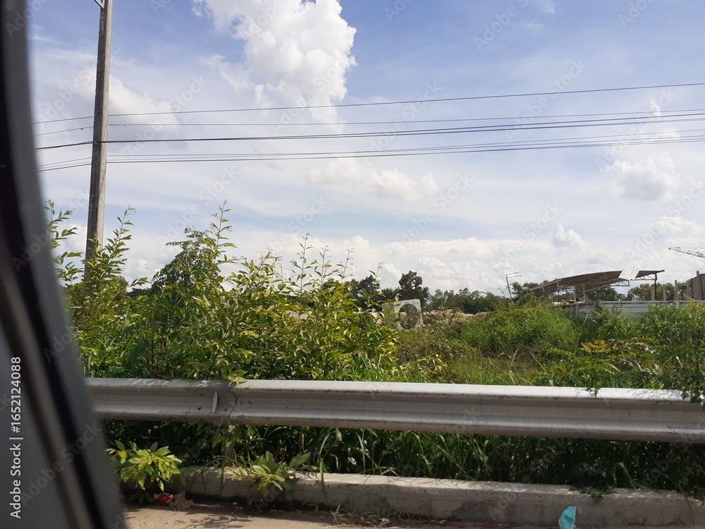 Fototapeta premium Roadside environment in rural Thailand