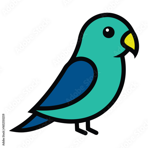 Solid color Parrotlet animal vector design