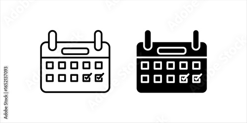 Save date in calendar vector icons on white background	