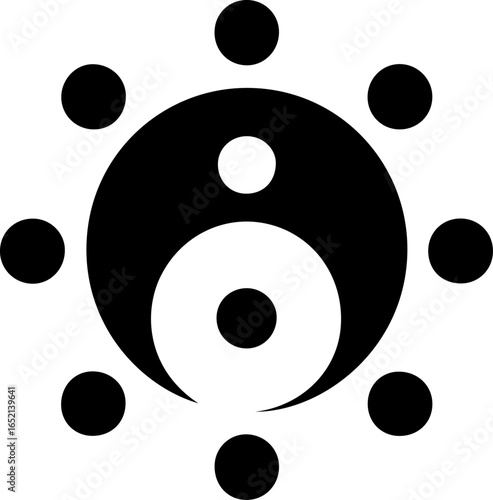 Abstract Taoist Balance Icon Set